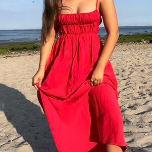 Queenie and Pearl Sophia Pauline Nantucket red maxi dress